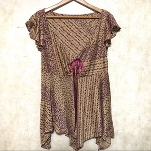 Floral Handkerchief Top | Size L